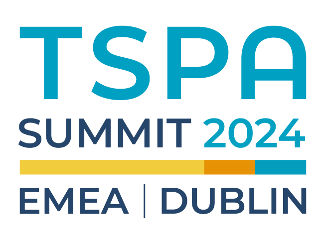White background with image of text TSPA EMEA | Dublin 2024